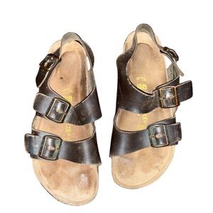 Birkenstock Milano Sandals Brown Leather Cork Shoes